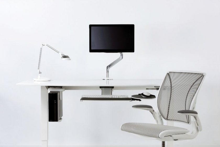 JC White Humanscale M2 Monitor Arm